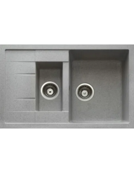 Мийка кухонна кам`яна Adamant Anila Plus 500х780 мм, прямокутна, світло-сіра - 1