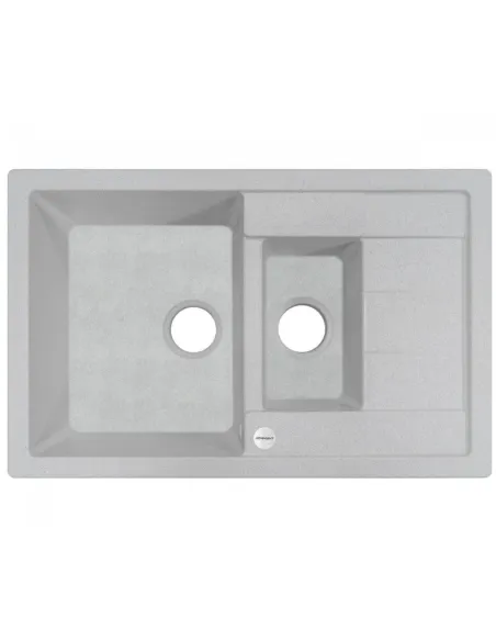 Мойка кухонная каменная Adamant Anila Plus 500х780 мм, прямоугольная, белая с вкраплением - 1