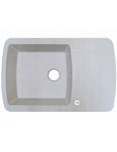 Мийка кухонна кам`яна Adamant Optimaks 500х780 мм, прямокутна, біла - 1