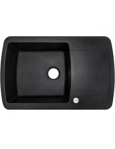Мийка кухонна кам`яна Adamant Optimaks 500х780 мм, прямокутна, чорна - 1