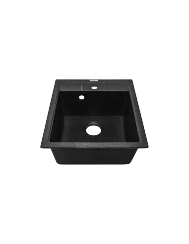 Мойка кухонная каменная Adamant Brick 515х460 мм, квадратная, черная - 1