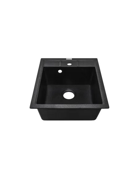 Мойка кухонная каменная Adamant Brick 515х460 мм, квадратная, черная - 1