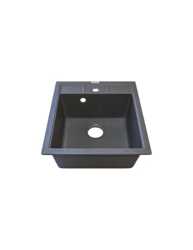 Мойка кухонная каменная Adamant Brick 515х460 мм, квадратная, серая - 1