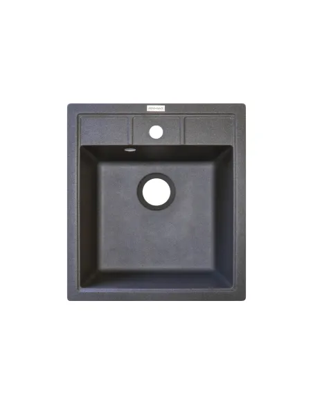Мойка кухонная каменная Adamant Brick 515х460 мм, квадратная, серая - 2