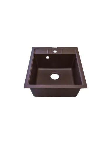Мойка кухонная каменная Adamant Brick 515х460 мм, квадратная, коричневая - 1