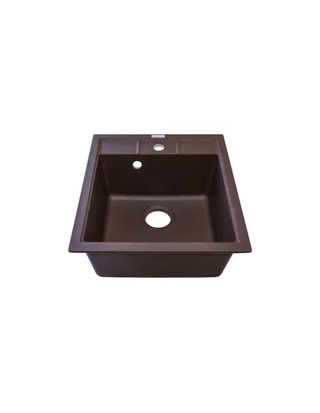 Мойка кухонная каменная Adamant Brick 515х460 мм, квадратная, коричневая - 1