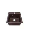 Мийка кухонна кам`яна Adamant Brick 515х460 мм, квадратна, коричнева - 1
