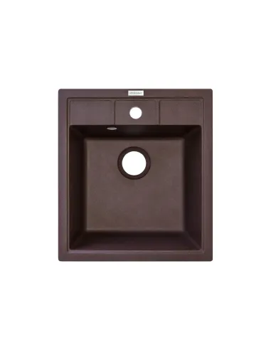 Мойка кухонная каменная Adamant Brick 515х460 мм, квадратная, коричневая - 2