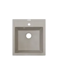 Мийка кухонна кам`яна Adamant Brick 515х460 мм, квадратна, світло-бежева - 2