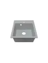 Мийка кухонна кам`яна Adamant Brick 515х460 мм, квадратна, світло-сіра - 1