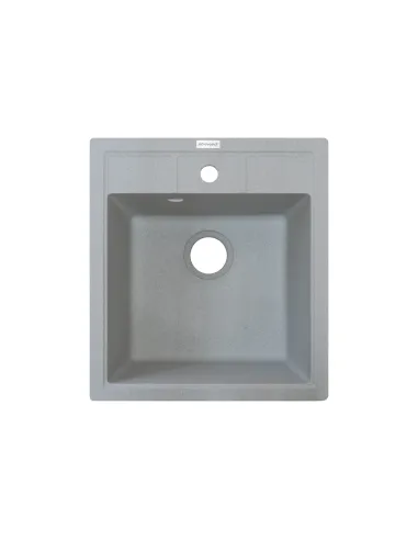 Мийка кухонна кам`яна Adamant Brick 515х460 мм, квадратна, світло-сіра - 2