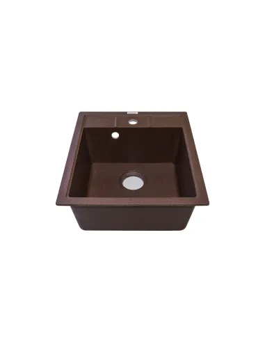 Мийка кухонна кам`яна Adamant Brick 515х460 мм, квадратна, мокко - 1