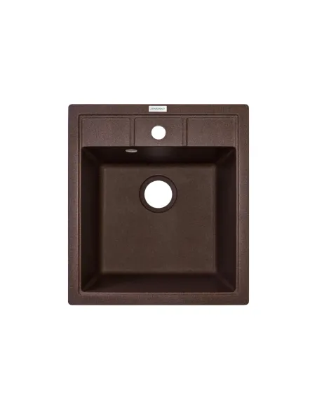 Мийка кухонна кам`яна Adamant Brick 515х460 мм, квадратна, мокко - 2