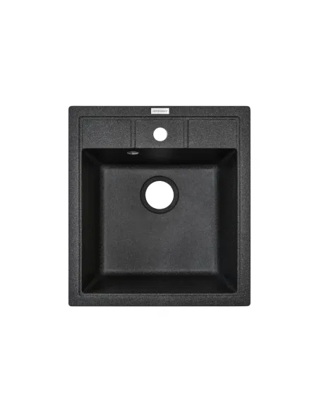 Мойка кухонная каменная Adamant Brick 515х460 мм, квадратная, графит - 2