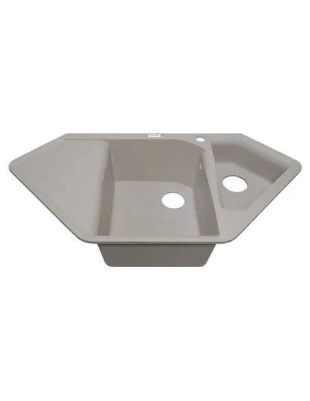 Мойка кухонная каменная Adamant Spirit 500х1000 мм, угловая, светло-бежевая - 2