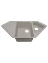 Мойка кухонная каменная Adamant Spirit 500х1000 мм, угловая, светло-бежевая - 2