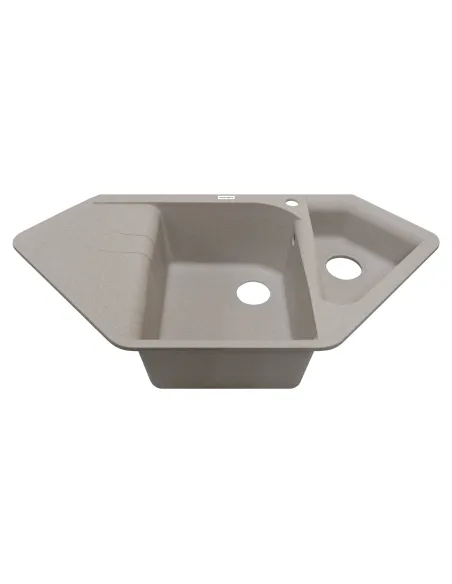 Мойка кухонная каменная Adamant Spirit 500х1000 мм, угловая, терра - 1