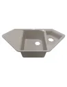 Мойка кухонная каменная Adamant Spirit 500х1000 мм, угловая, терра - 1