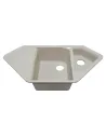 Мойка кухонная каменная Adamant Spirit 500х1000 мм, угловая, айвори - 2