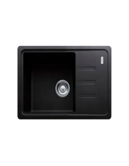 Мойка кухонная каменная Adamant Slim 435х620 мм, прямоугольная, черная - 3