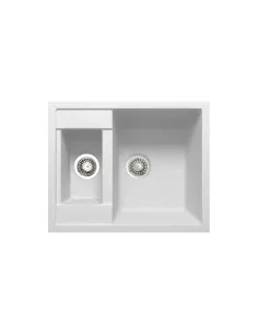Мийка кухонна кам`яна Adamant Duplex 500х615 мм, прямокутна, біла - 1