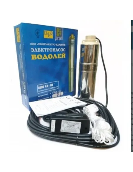 Відцентровий свердловинний насос Водолій БЦПЕ 1.2-25У, 0.9 кВт, кабель 25 метрів - 1
