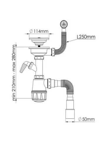 Сифон для миття граніту Нова 1048 3 1/2 - 1