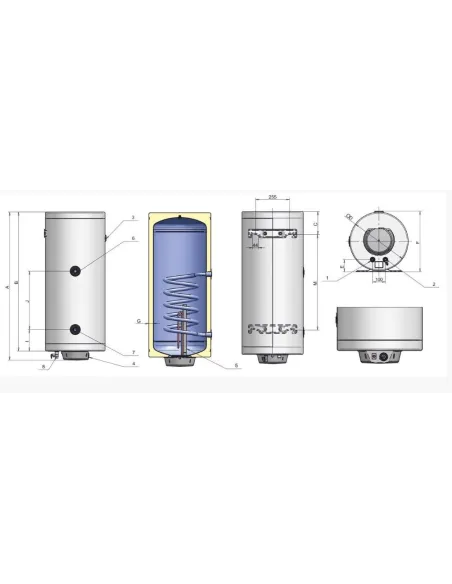 Бойлер Eldom Thermo 150 подключение слева - 2