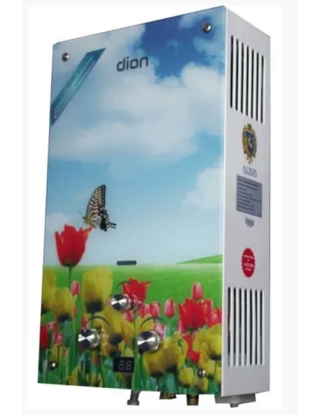 Колонка газовая Дион Фото-панель JSD 10 тюльпаны, дисплей, дымоходная - 2