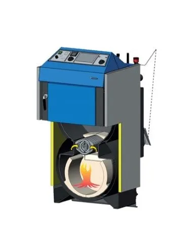 Котел твердотопливный Atmos DC 18 S пиролизный, с вентилятором - 2
