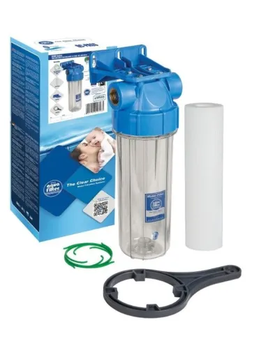 Фильтр колба Aquafilter FHPR12-B1-AQ 1/2, магистральная, прозрачная - 2