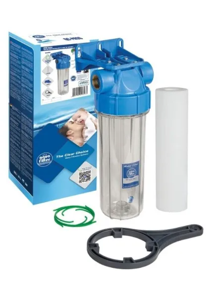 Фильтр колба Aquafilter FHPR12-B1-AQ 1/2, магистральная, прозрачная - 2