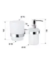 Дозатор для жидкого мыла со Стакан для ванной комнатыом Remer Square SQ18 - 2