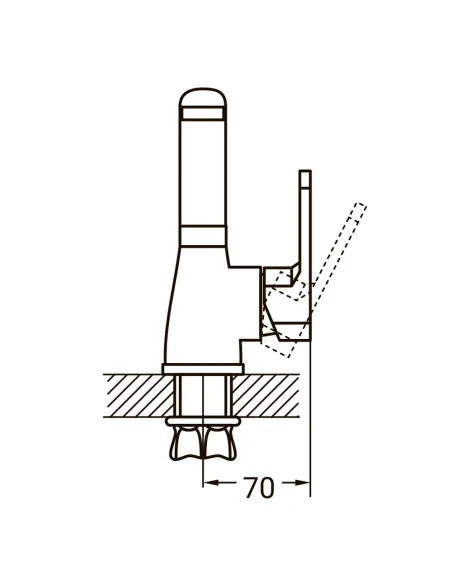 Змішувач для умивальника Aquatica HL-1A230C гайка - 5