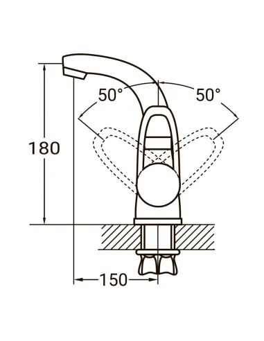 Змішувач для умивальника Aquatica HL-1A230C гайка - 6