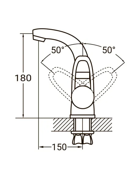Змішувач для умивальника Aquatica HL-1A230C гайка - 6