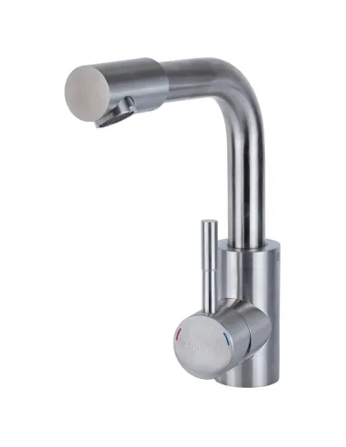 Змішувач для умивальника Aquatica KT-1A370P (гайка, нержавіюча сталь) - 4