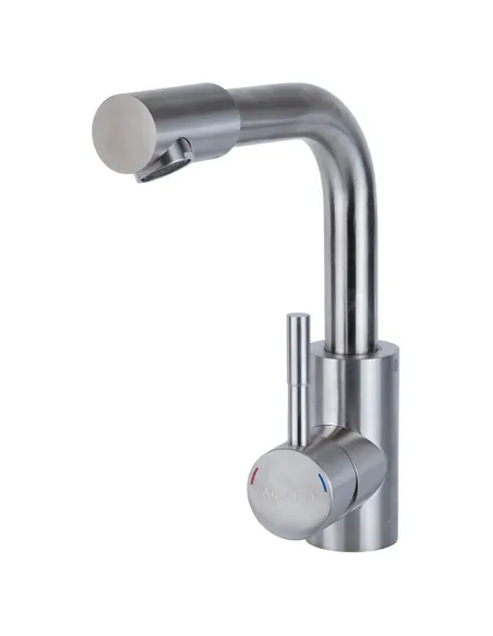 Змішувач для умивальника Aquatica KT-1A370P (гайка, нержавіюча сталь) - 4