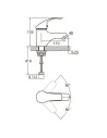 Змішувач для умивальника Aquatica HM-1A131C (литий, гайка) - 2