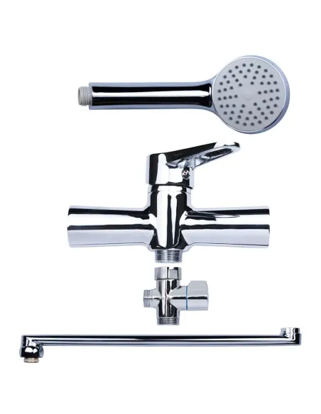 Змішувач для ванни Aquatica HL-3C230C 350 мм, дивертор виносний картриджний - 3