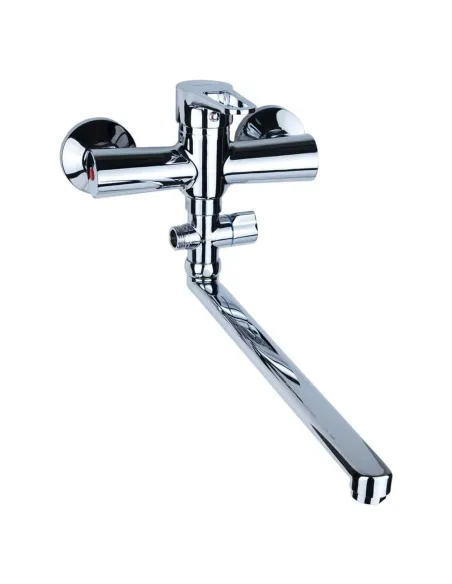 Змішувач для ванни Aquatica HL-3C230C 350 мм, дивертор виносний картриджний - 4