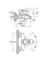 Змішувач для ванни Aquatica KM-1C133C (литий) - 5