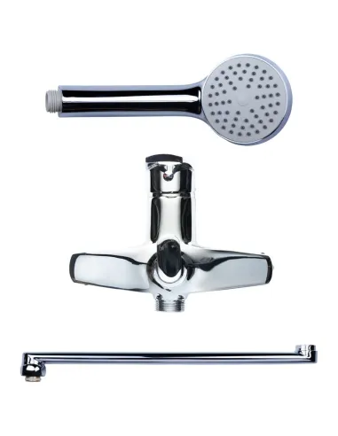 Змішувач для ванни Aquatica KM-2C233C (350 мм, вбудований дивертор картриджний) - 3