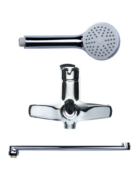 Змішувач для ванни Aquatica KM-2C233C (350 мм, вбудований дивертор картриджний) - 3