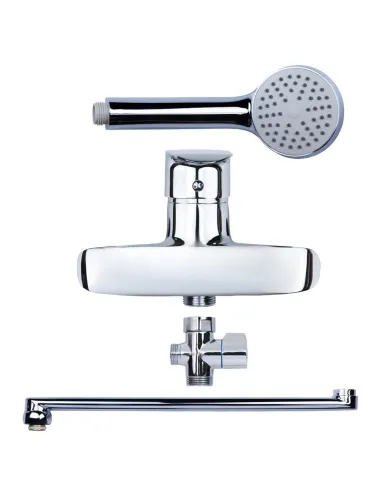 Змішувач для ванни Aquatica KN-3C228C (350 мм, дивертор виносний картриджний) - 2