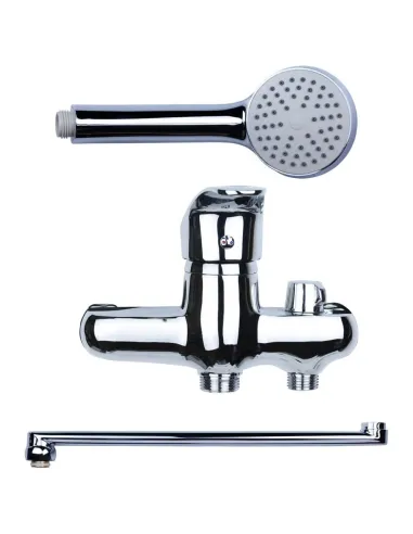 Змішувач для ванни Aquatica NL-2C243C (350 мм, вбудований дивертор картриджний) - 2