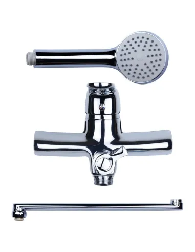 Змішувач для ванни Aquatica NM-2C234C (350 мм, вбудований дивертор картриджний) - 3