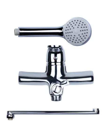 Змішувач для ванни Aquatica NM-2C234C (350 мм, вбудований дивертор картриджний) - 3