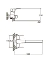 Смеситель для ванны Aquatica NM-2C234C, 350 мм, дивертор встроенный картриджный - 5