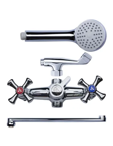 Змішувач для ванни Aquatica PL-2C255C (350 мм, вбудований дивертор картриджний) - 3